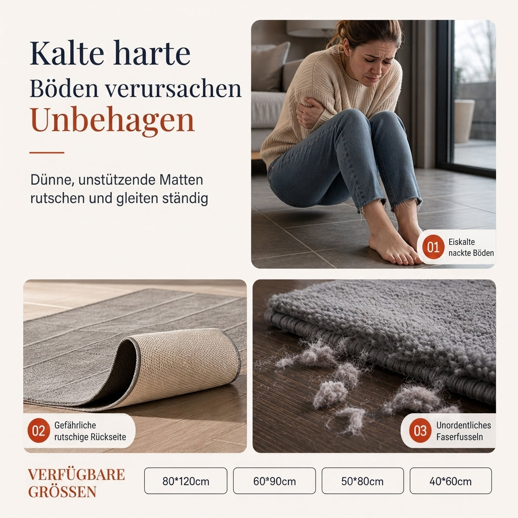 Böhmischer Teppich aus Kunstkaschmir für Wohnzimmer und Schlafzimmer, staubabweisend und pflegeleicht