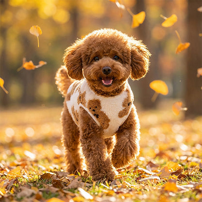 🐶🐱 50 % RABATT 🧸 Mit Plüsch gefütterte Haustierweste, weich und warm, leicht anzuziehen für Hunde und Katzen bei Spaziergängen im Freien ❄️