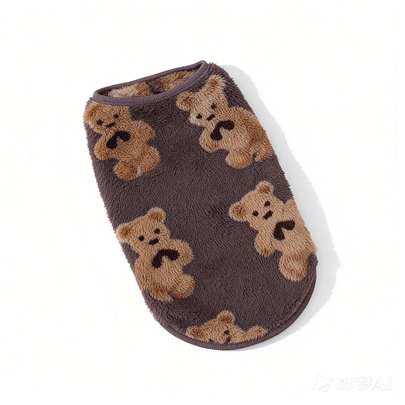 🐶🐱 50 % RABATT 🧸 Mit Plüsch gefütterte Haustierweste, weich und warm, leicht anzuziehen für Hunde und Katzen bei Spaziergängen im Freien ❄️