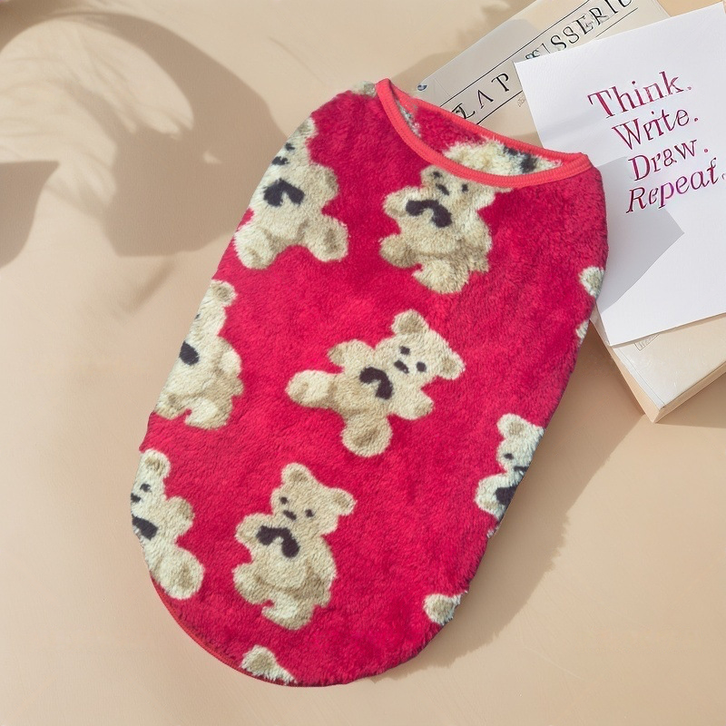 🐶🐱 50 % RABATT 🧸 Mit Plüsch gefütterte Haustierweste, weich und warm, leicht anzuziehen für Hunde und Katzen bei Spaziergängen im Freien ❄️
