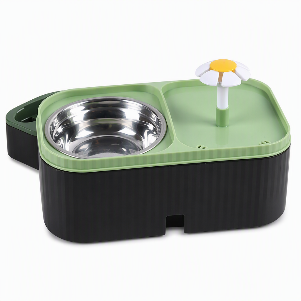 ⏳Nur für kurze Zeit – 50% RABATT⏰2-in-1 automatischer Katzenfutter- und Wasserspender mit großem Fassungsvermögen – blumenförmiger Heimtier-Wasserspender mit doppelten Näpfen