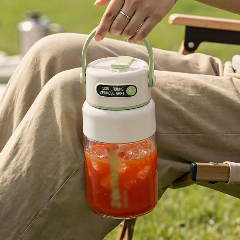 🥤 BLITZANGEBOT: 50% RABATT! Tragbarer Mixer mit 1000 ml und 12 Klingen – digitales Display & USB-aufladbar, mit doppeltem Deckel für perfekte Smoothies überall ✨