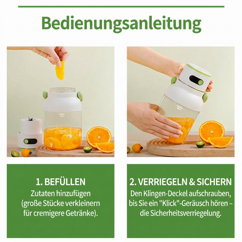 🥤 BLITZANGEBOT: 50% RABATT! Tragbarer Mixer mit 1000 ml und 12 Klingen – digitales Display & USB-aufladbar, mit doppeltem Deckel für perfekte Smoothies überall ✨