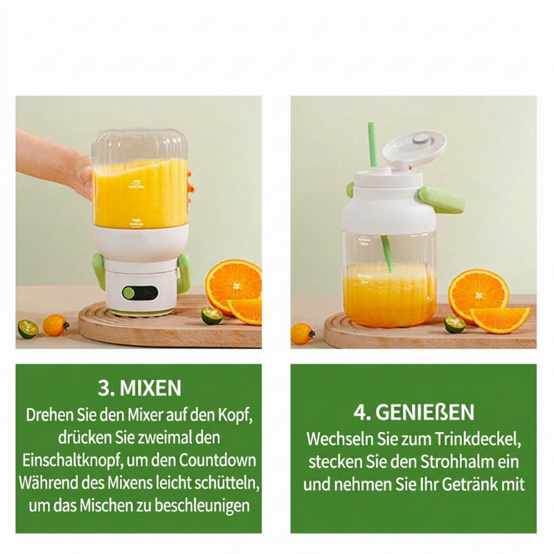 🥤 BLITZANGEBOT: 50% RABATT! Tragbarer Mixer mit 1000 ml und 12 Klingen – digitales Display & USB-aufladbar, mit doppeltem Deckel für perfekte Smoothies überall ✨