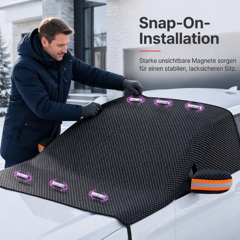 🚗 50% RABATT! ❄️ Magnetische Windschutzscheibenabdeckung – Oxford, 6 Magnete & Diebstahlschutz ✨