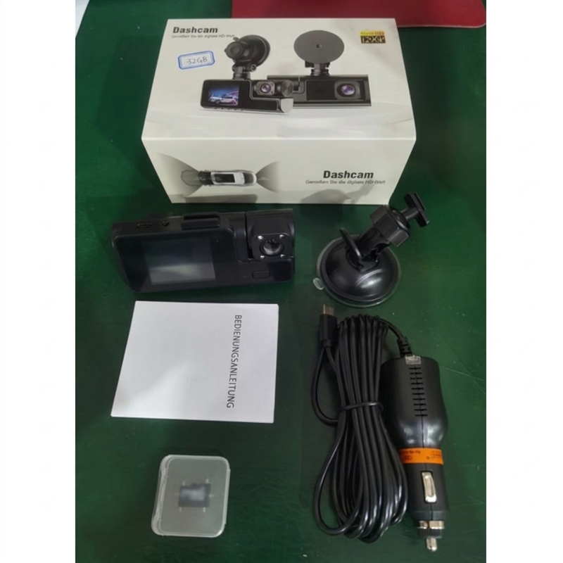 🔥 50 % RABATT! 🚗🎥 Dashcam mit 3 Kameras 1080P HD – Vorne + Innen + Hinten mit Rückfahrfunktion