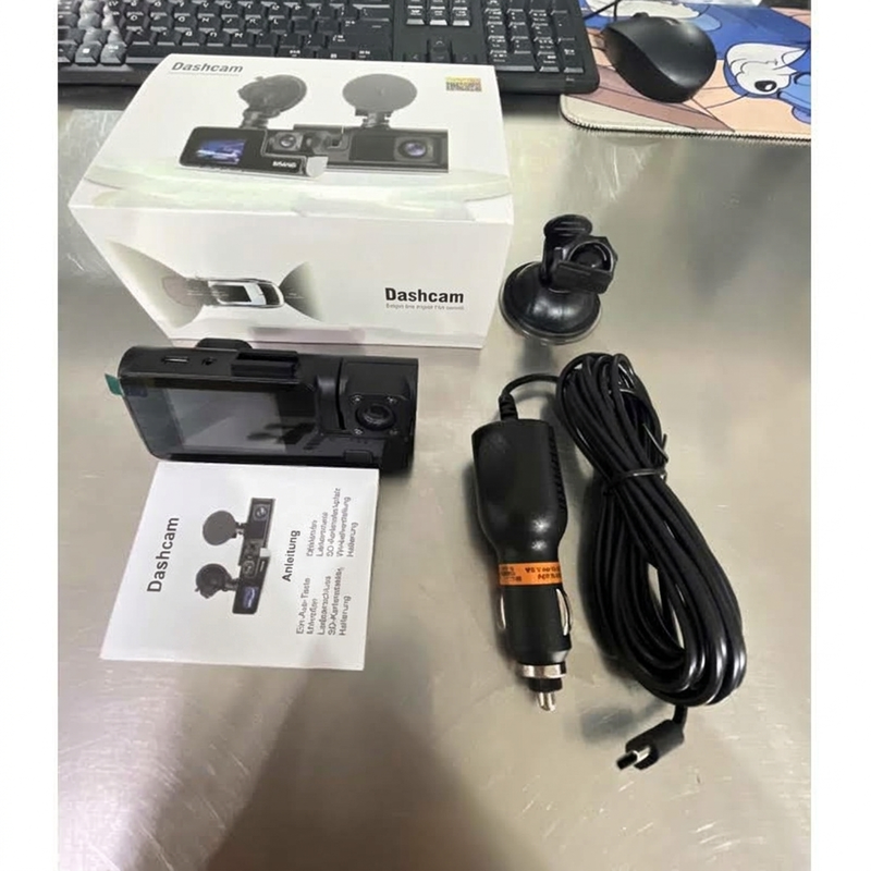 🔥 50 % RABATT! 🚗🎥 Dashcam mit 3 Kameras 1080P HD – Vorne + Innen + Hinten mit Rückfahrfunktion