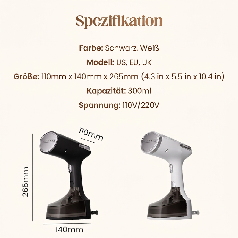 📢📢50% RABATT !!⏰Leistungsstarker Handdampfglätter für Kleidung