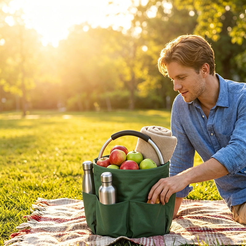 📢📢50% RABATT !!⏰Zusammenklappbarer Picknickkorb, faltbarer Reinigungskorb