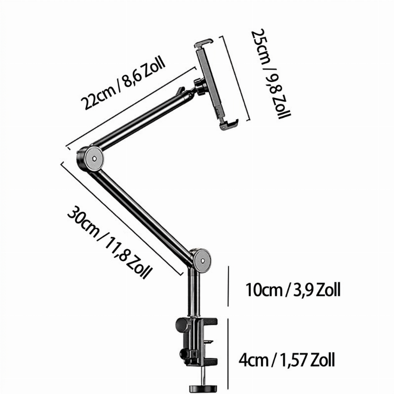 Verstellbarer Cantilever Ständer für Telefon und Tablet, Bett- und Schreibtischhalterung