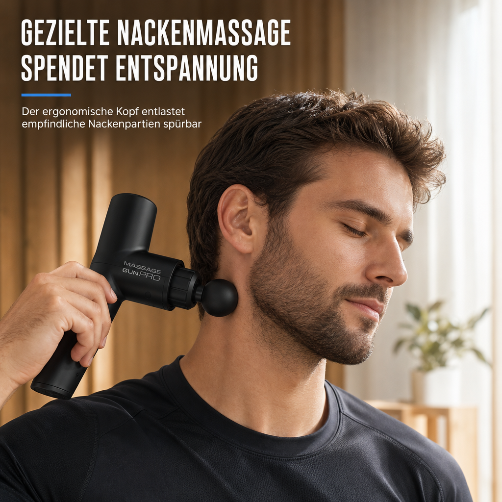 🎯💆 Kabellose Massagepistole mit 4 Aufsätzen – 50% RABATT NUR HEUTE! Überhitzungsschutz, präzises Metallgetriebe, Type-C – Entspannung unterwegs.