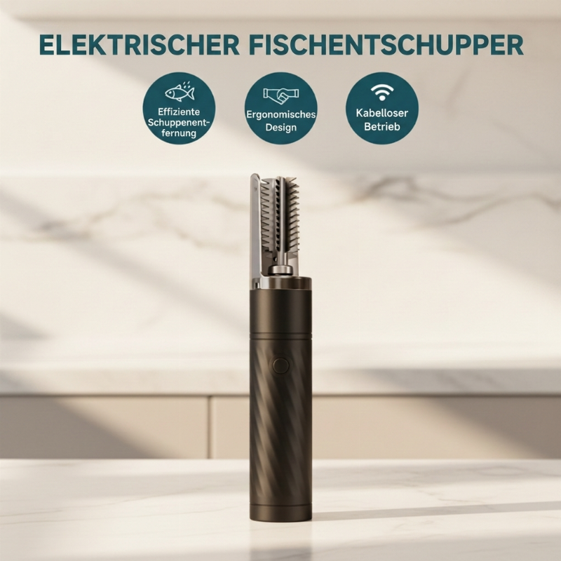 🐟 50% RABATT! ⚡ Elektrischer Fischschupper – Kabellos, Edelstahl & IPX7 ✨