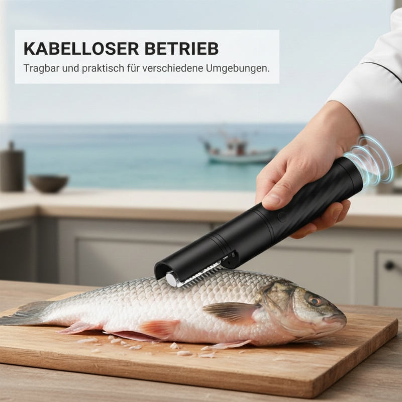 🐟 50% RABATT! ⚡ Elektrischer Fischschupper – Kabellos, Edelstahl & IPX7 ✨