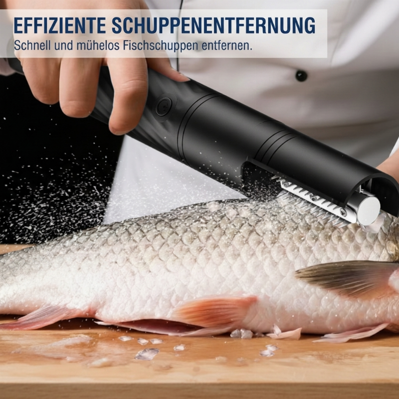 🐟 50% RABATT! ⚡ Elektrischer Fischschupper – Kabellos, Edelstahl & IPX7 ✨