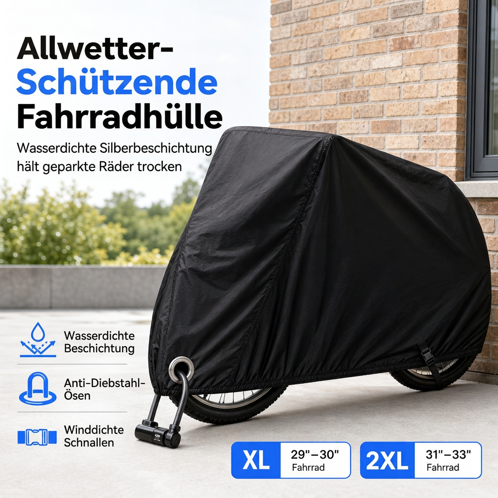 📢📢 50% RABATT !! ⏰ Wasserfeste und staubdichte 190T Fahrradabdeckung für den Außenbereich zum Schutz Ihres Fahrrads
