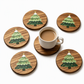 Tannenbaum-Untersetzer aus Holz für Kaffeetassen und Heißgetränke