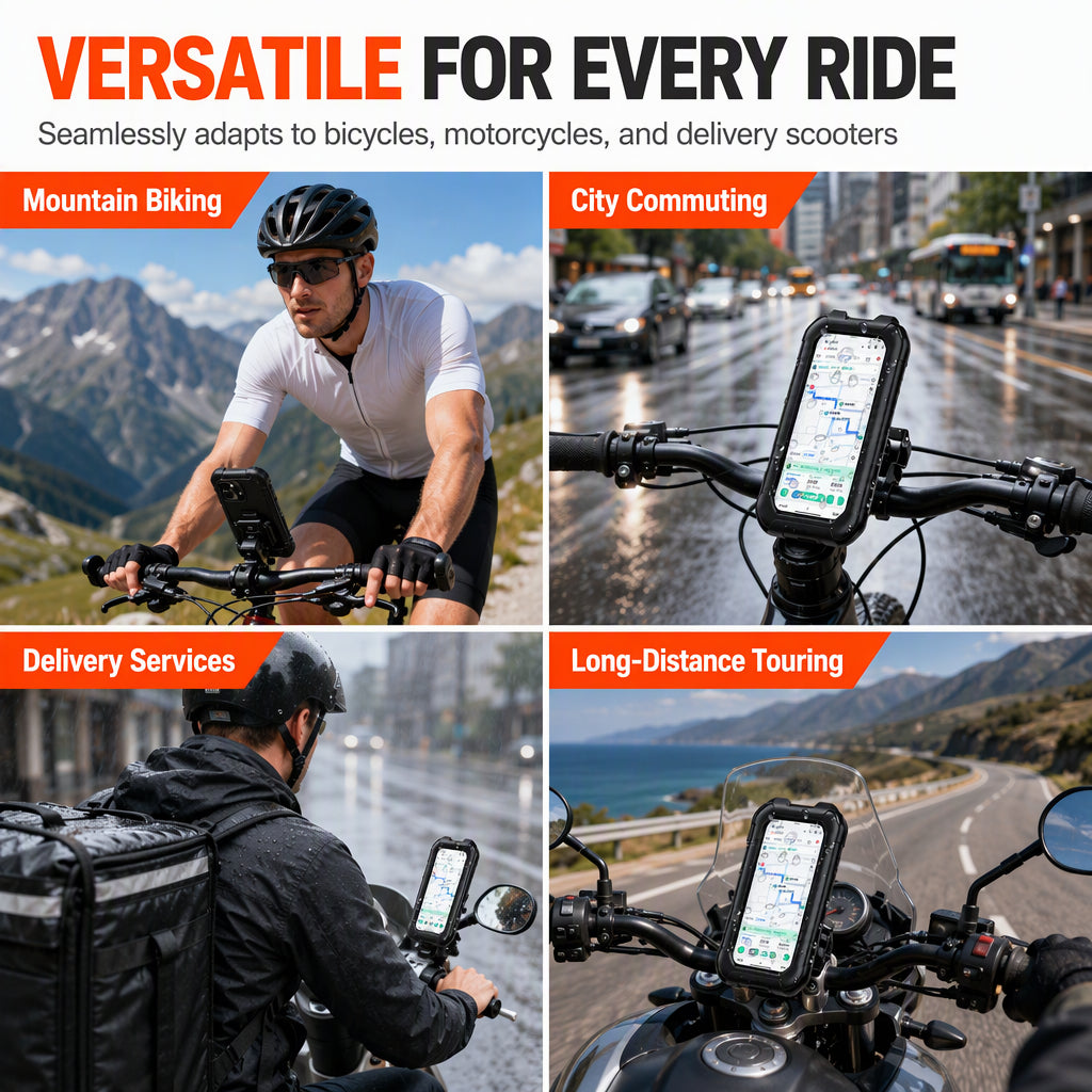 🏍️ 50% RABATT! 📱 Handyhalterung Motorrad & Fahrrad – Wasserdicht & 360° drehbar ✨