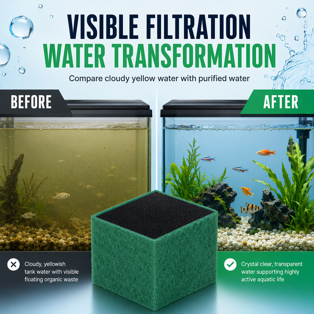 🐟 Aktivkohlefilter-Würfel zur Reinigung von Aquarienwasser