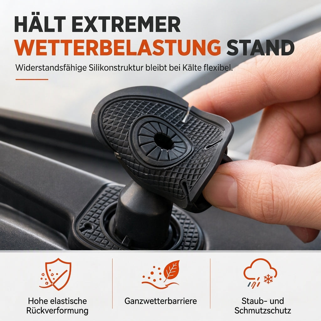 Staubschutz für die Armlochung der Frontscheibe