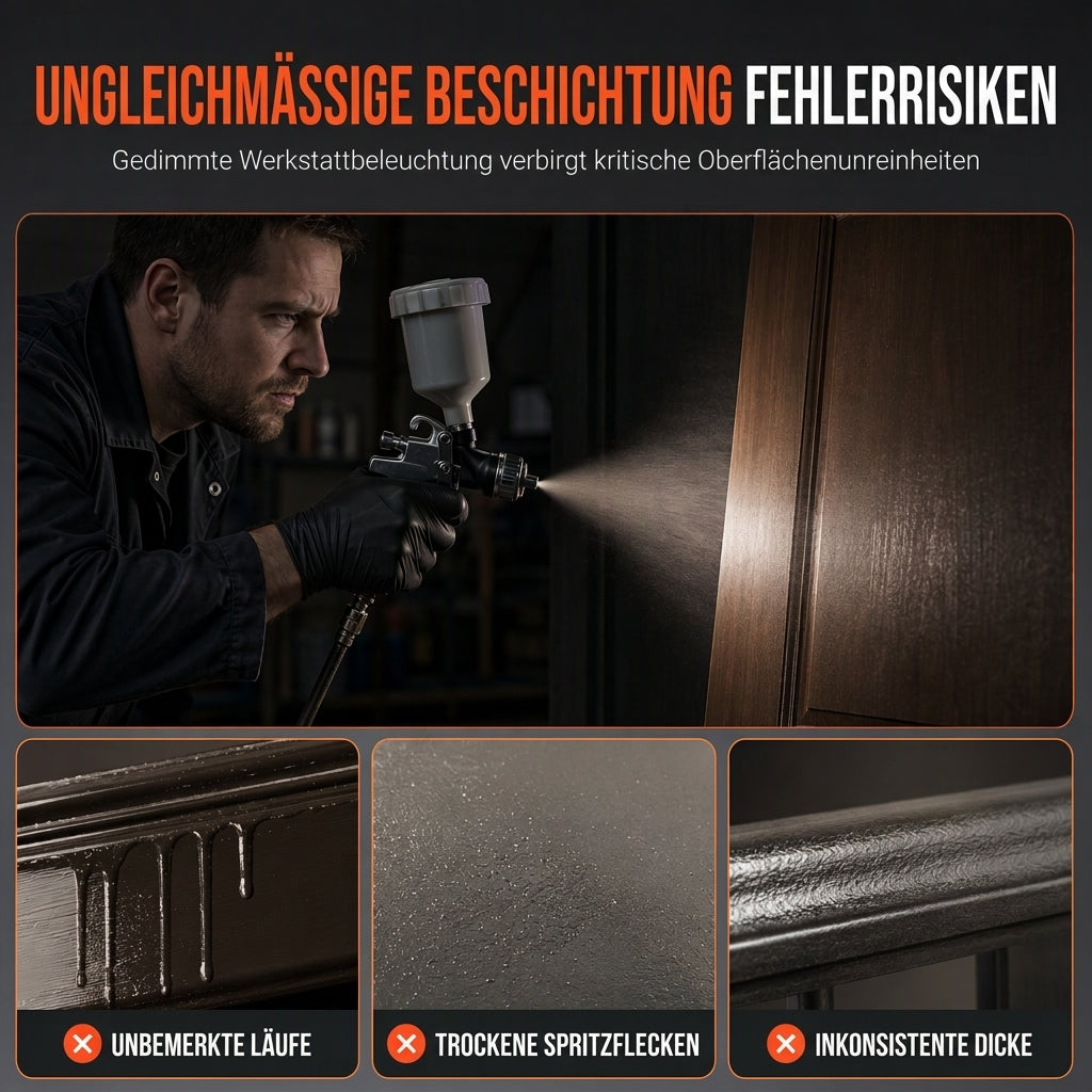 💡 LIMITIERTES ANGEBOT 50% RABATT! ⚡ Spritzpistolen-Leuchten-Set – Dual-LED, USB-C Akku, Auto & Möbel Retusche ✨