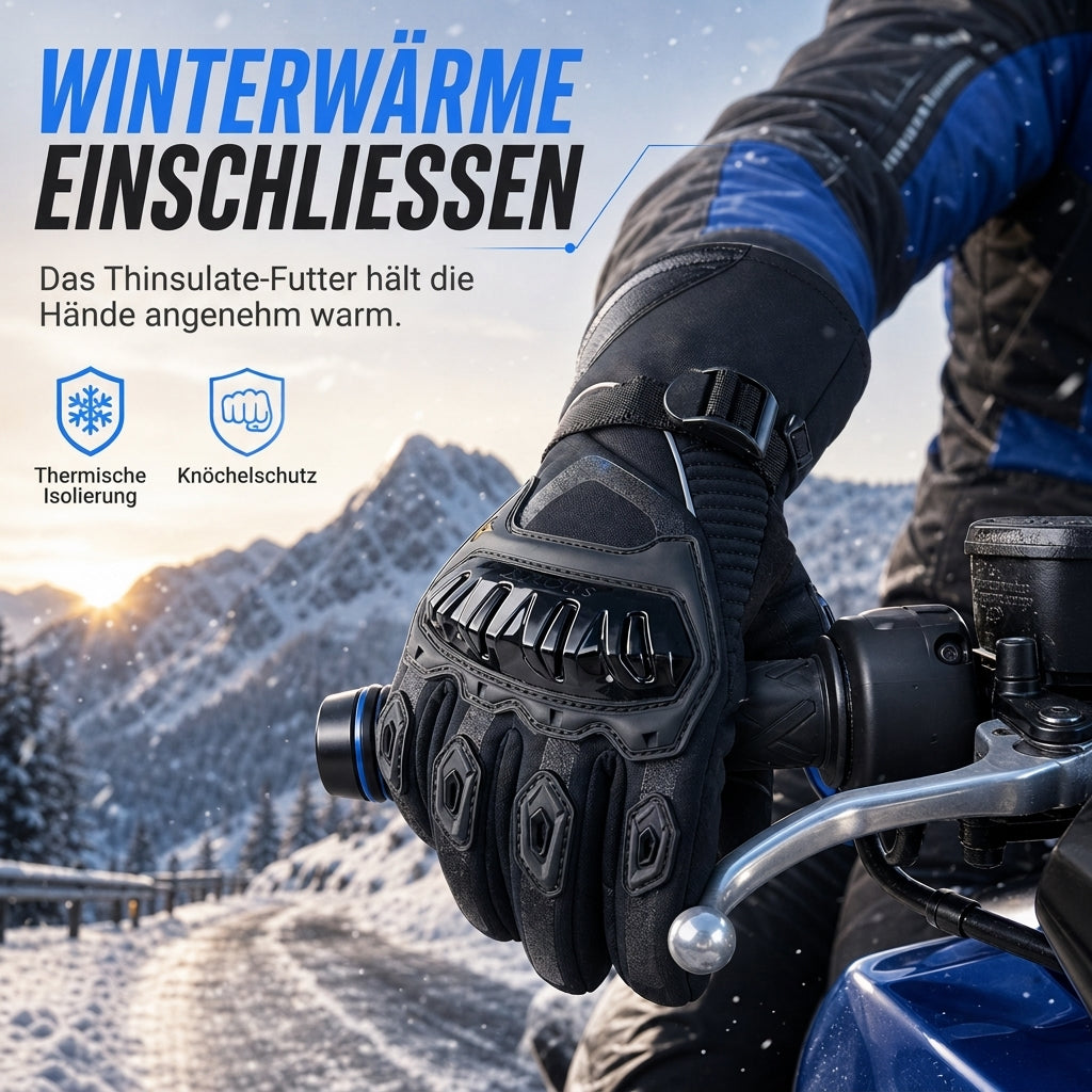🏍️ 50 % RABATT! 🧤 Wärmende Motorrad-Handschuhe mit Touchscreen, lange Stulpen, verstellbarer Verschluss, M–XXL ✨