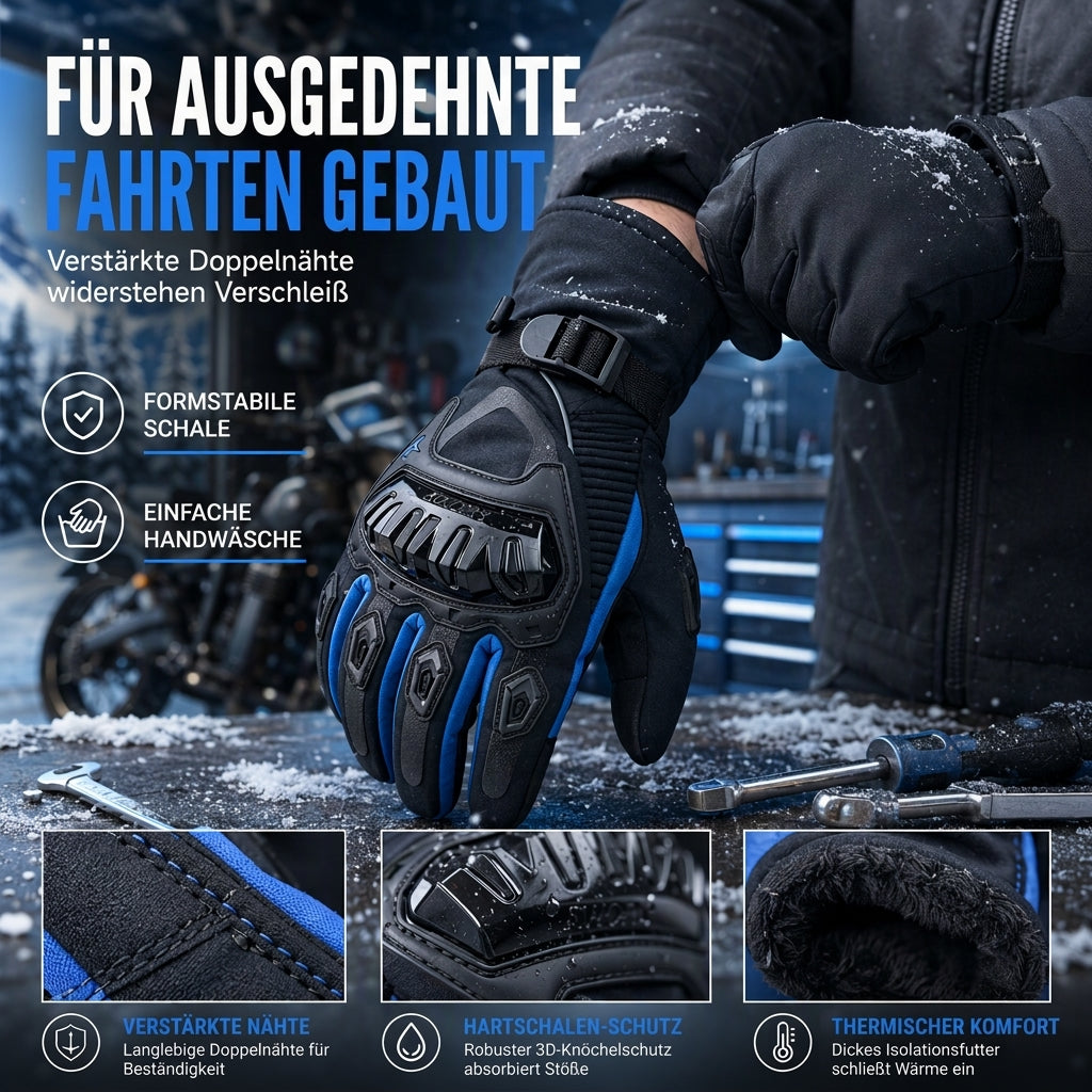 🏍️ 50 % RABATT! 🧤 Wärmende Motorrad-Handschuhe mit Touchscreen, lange Stulpen, verstellbarer Verschluss, M–XXL ✨