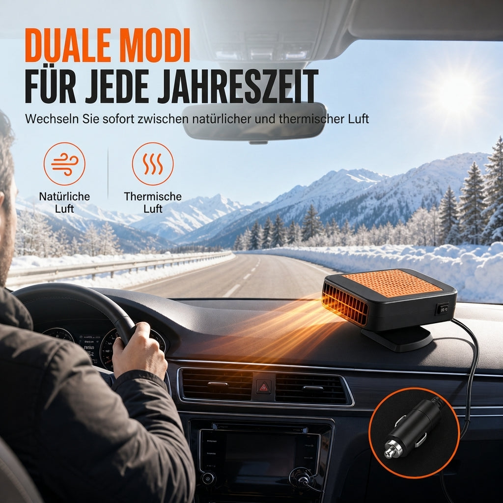 🚗 12V Auto-Enteiser & Entnebelungsventilator – tragbar für Windschutzscheibe & Fahrzeug