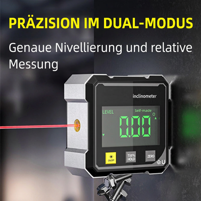 📢📢50 % RABATT !! ⏰ 4-seitige magnetische digitale Winkelmessgerät mit Laser