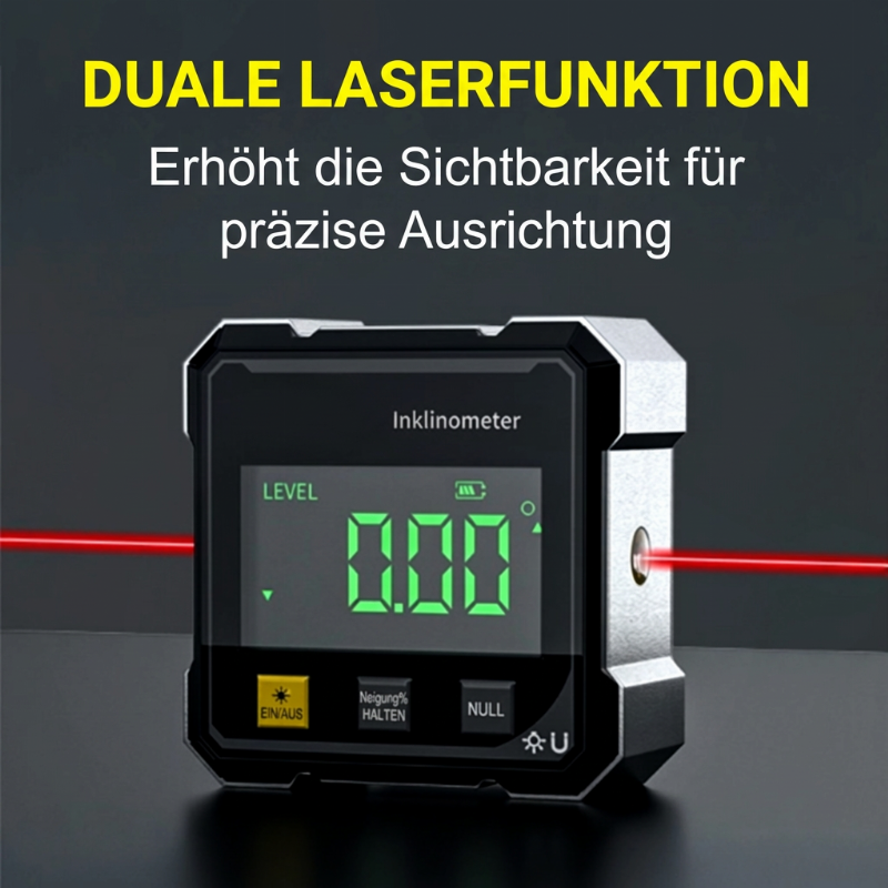 📢📢50 % RABATT !! ⏰ 4-seitige magnetische digitale Winkelmessgerät mit Laser