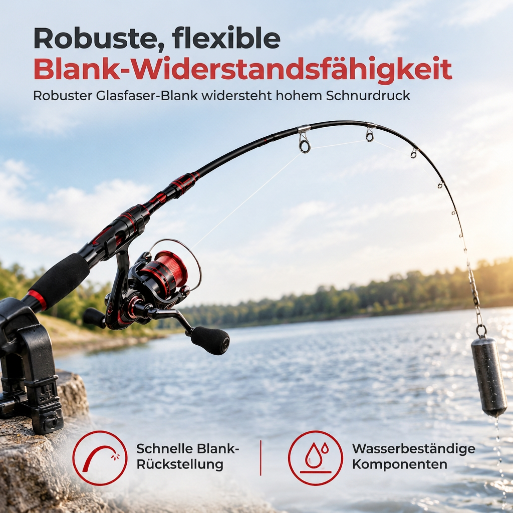 🎣 50% RABATT! 💥 4-teilige Glasfaser-Meerangelrute – Weitwurf & robust ✨