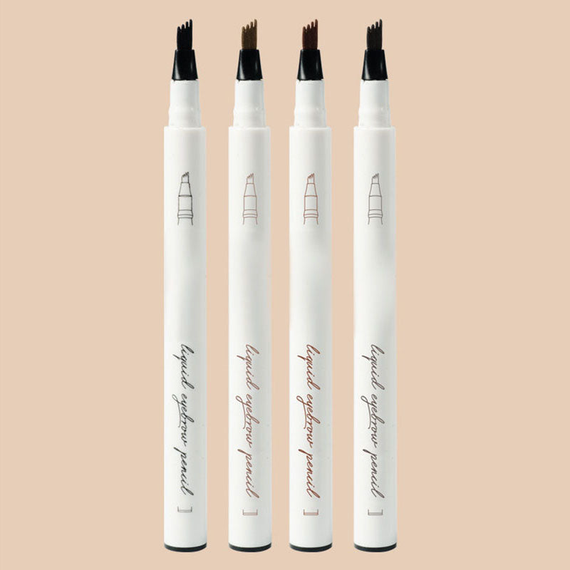 ⏳Zeitlich begrenztes Angebot⏳ Flüssiger Augenbrauenstift mit 4-fach-Spitze – feine Härchenstriche, 4 Farbtöne, 1,5 ml