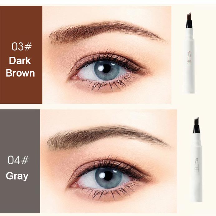 ⏳Zeitlich begrenztes Angebot⏳ Flüssiger Augenbrauenstift mit 4-fach-Spitze – feine Härchenstriche, 4 Farbtöne, 1,5 ml