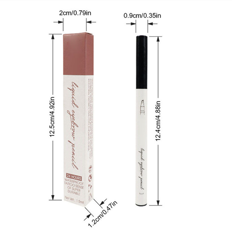 ⏳Zeitlich begrenztes Angebot⏳ Flüssiger Augenbrauenstift mit 4-fach-Spitze – feine Härchenstriche, 4 Farbtöne, 1,5 ml