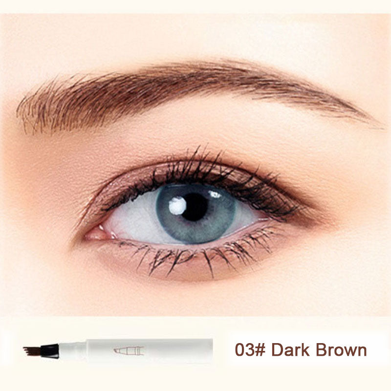 ⏳Zeitlich begrenztes Angebot⏳ Flüssiger Augenbrauenstift mit 4-fach-Spitze – feine Härchenstriche, 4 Farbtöne, 1,5 ml