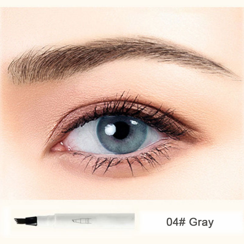⏳Zeitlich begrenztes Angebot⏳ Flüssiger Augenbrauenstift mit 4-fach-Spitze – feine Härchenstriche, 4 Farbtöne, 1,5 ml