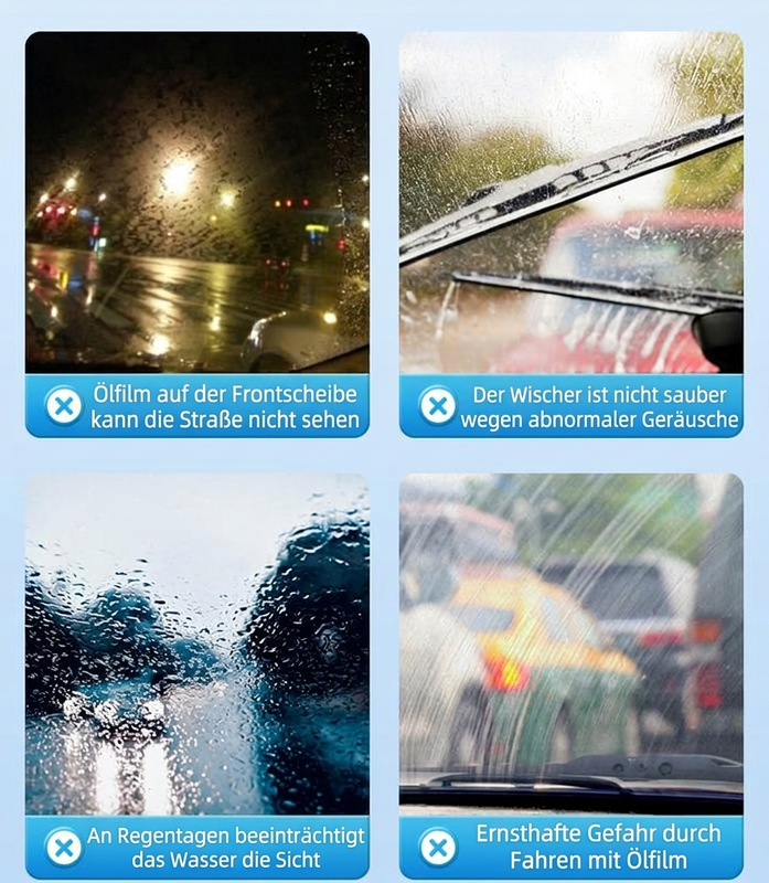 ⏳50% Rabatt für begrenzte Zeit⏰5-in-1 Glasreiniger – Entfernt Flecken, Ölfilm, Insektenschmutz, Frostschutzmittel & ist wasserabweisend🚗💪