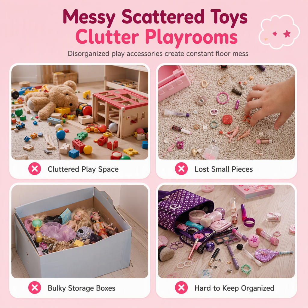 💝 LIMITIERTES ANGEBOT 50% RABATT! ✨ Kinder Schminkkoffer mit Spiel-Schminktisch – 3-in-1, Rollenspiel, tragbar 🎀