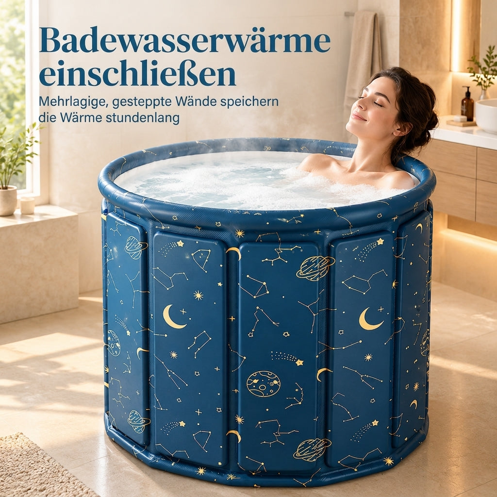 🛁 LIMITIERTES ANGEBOT 50% RABATT! ✨ Faltbare Badewanne für Erwachsene – wärmeisolierend, platzsparend, mit Kissen 🧺