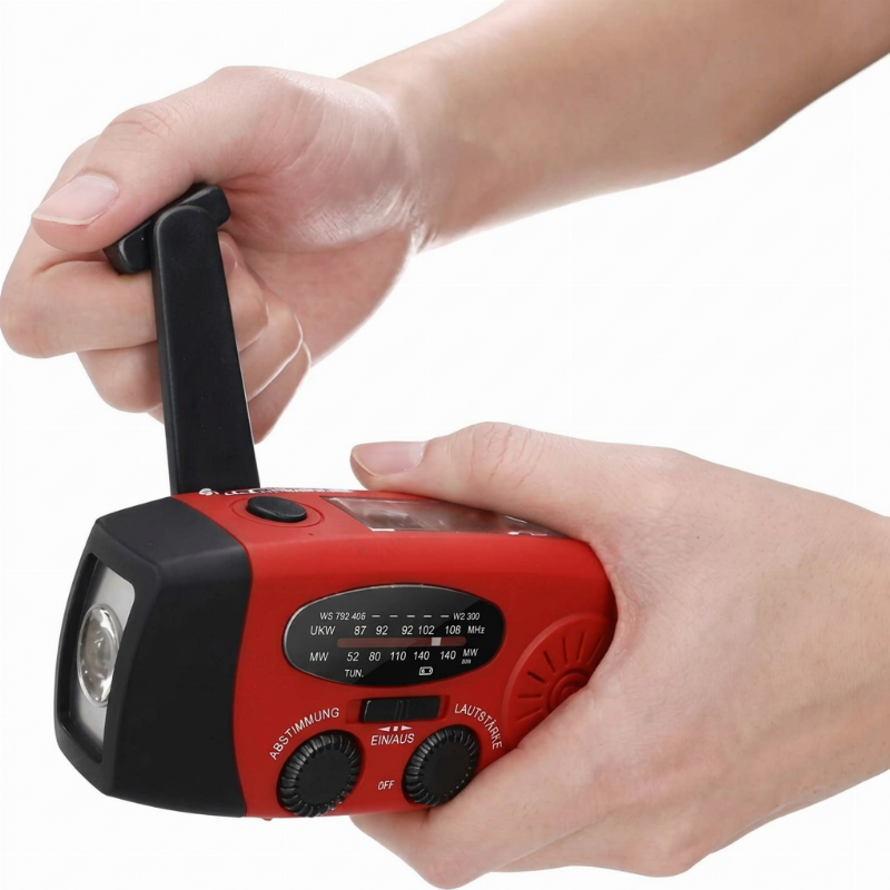 🏕️ LIMITIERTES ANGEBOT 50% RABATT! ✨ Solar-Notfallradio – Kurbelbetrieb, Licht, Powerbank 📻