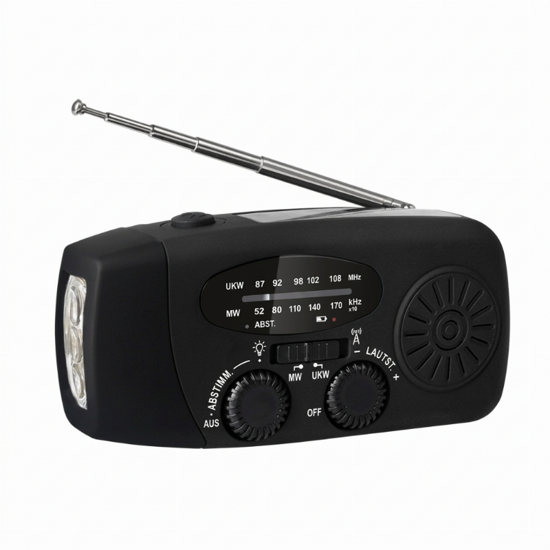 🏕️ LIMITIERTES ANGEBOT 50% RABATT! ✨ Solar-Notfallradio – Kurbelbetrieb, Licht, Powerbank 📻