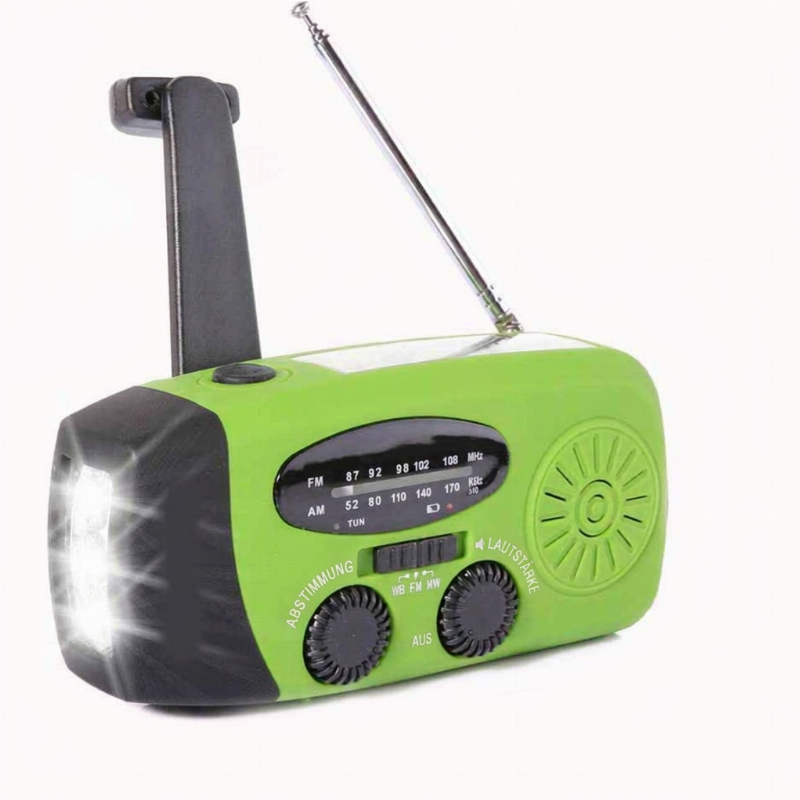 🏕️ LIMITIERTES ANGEBOT 50% RABATT! ✨ Solar-Notfallradio – Kurbelbetrieb, Licht, Powerbank 📻