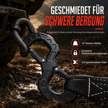 🚛 LIMITIERTES ANGEBOT 50% RABATT! ⚒️ S-förmiger geschmiedeter Tauwerkshaken – Sicherheitsverschluss, hochbelastbar, wetterfest 🛡️