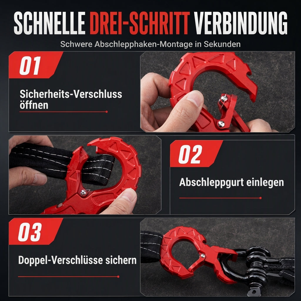 🚛 LIMITIERTES ANGEBOT 50% RABATT! ⚒️ S-förmiger geschmiedeter Tauwerkshaken – Sicherheitsverschluss, hochbelastbar, wetterfest 🛡️