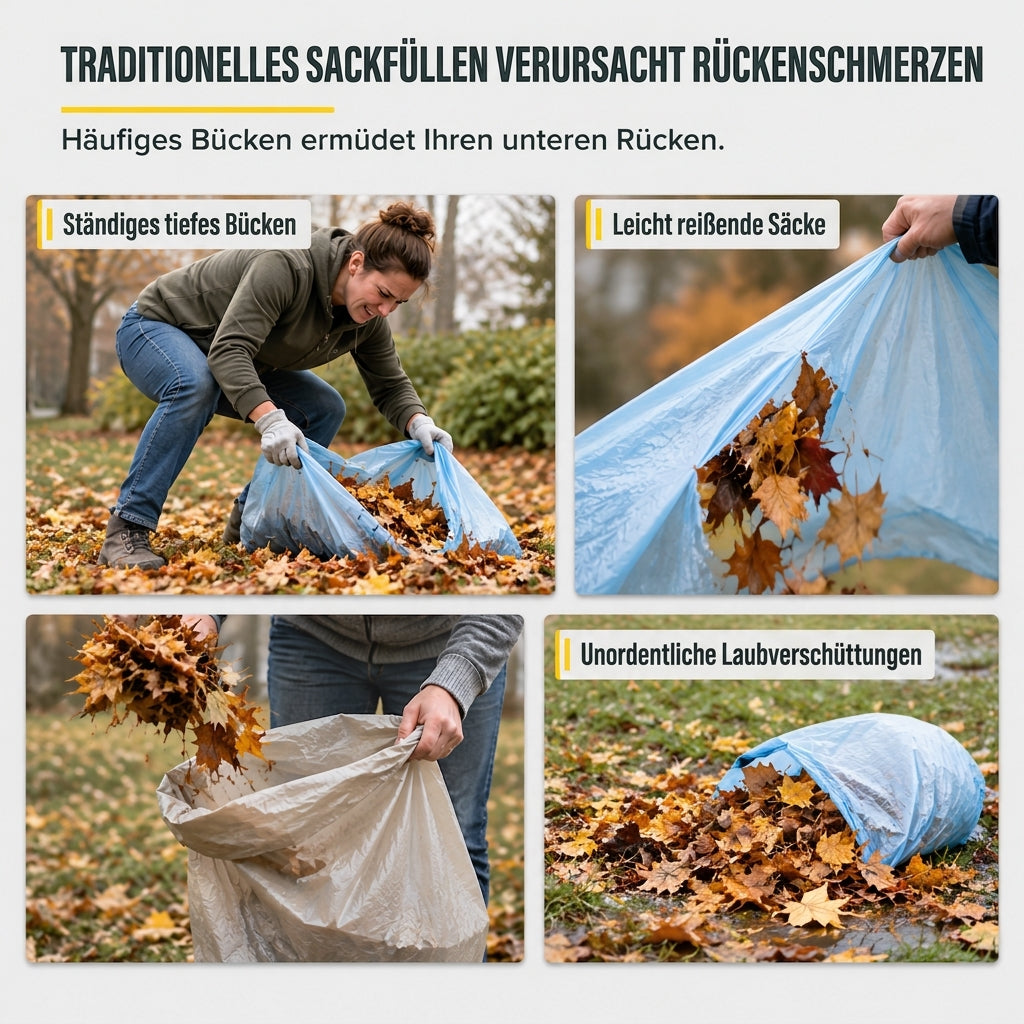 🍂 LIMITIERTES ANGEBOT 50% RABATT! ✨ Tragbarer Pop-up-Laubsammler – Wiederverwendbar, Stabil, Einfach Verstauen 🧺