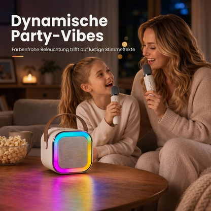 🎤 LIMITIERTES ANGEBOT 50% RABATT! ✨ Mini-Karaoke-Maschine für Kinder – LED-Lichter, Stimmeffekte, Tragbar 🎉