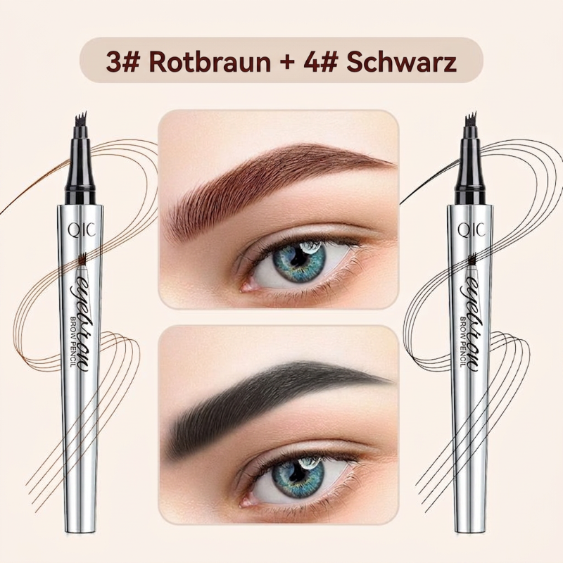 50% RABATT🧡3D-Wasserfester Microblading Augenbrauenstift mit 4-zackiger Spitze