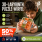 🧩 JETZT 50 % RABATT! ✨ Großes 3D-Labyrinth-Puzzle-Würfel – 120 herausfordernde Routen mit sanfter Drehung für die kognitive Entwicklung und Spaß 🧠🔛