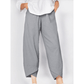 👖Vintage-Hose mit asymmetrischen Taschen und elastischem Bund
