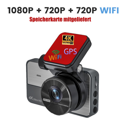 📹58% RABATT BEGRENZTE ZEIT! ✨ 4K Ultra HD Auto-Dashcam mit Nachtsicht - WLAN & Loop-Aufnahme für Kontinuierliche Überwachung 🚗🌙