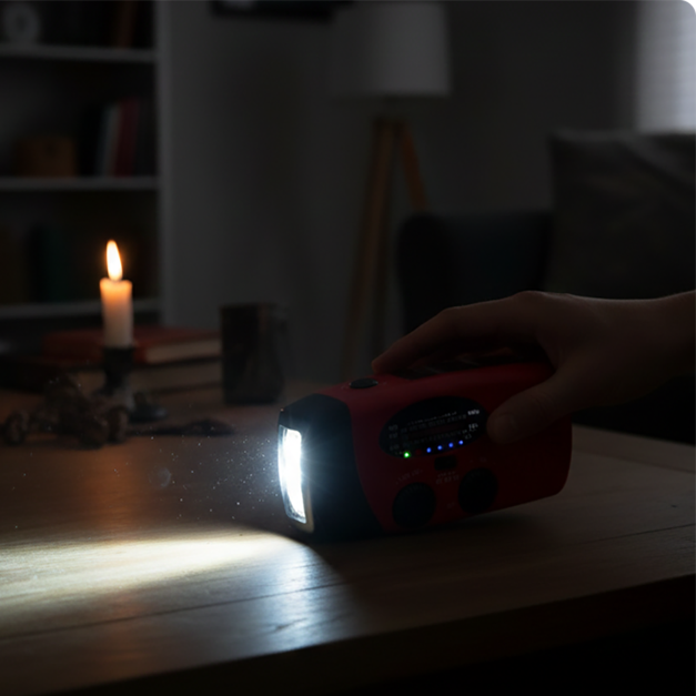 🏕️ LIMITIERTES ANGEBOT 50% RABATT! ✨ Solar-Notfallradio – Kurbelbetrieb, Licht, Powerbank 📻